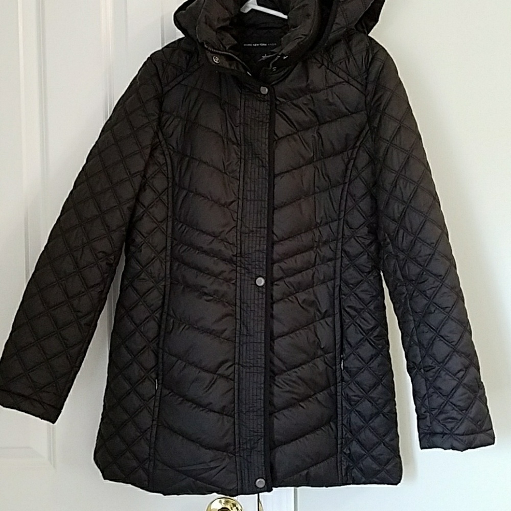Andrew Marc Black Quilted puffer coat
